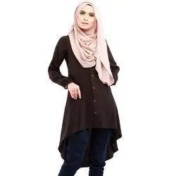 Большой Размеры Новый мусульманский Абаи Арабский платье свободную рубашку платья buttonmuslim Для женщин шифон Ретро Исламская платье плюс