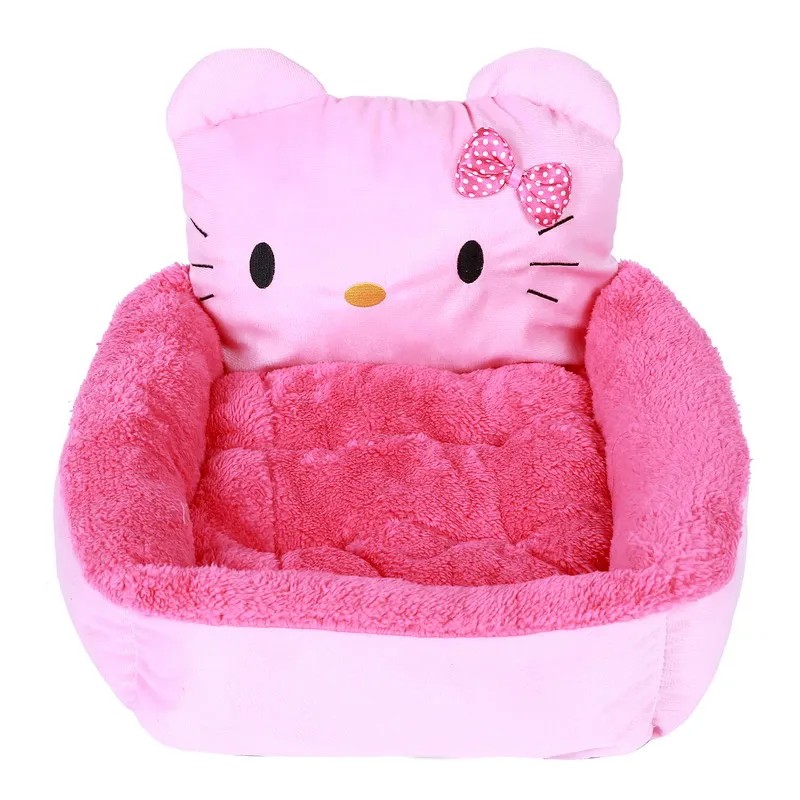

Cute Cartoon Pet Cat Dog Bed Sofa Mat Warm Soft Cotton Puppy Cushion Kennel For Small Dogs Winter Washable Pet Dog House Blanket