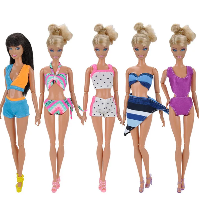 Модные купальные костюмы бикини наряды для Барби Кукла в купальнике одежда аксессуары игровой дом переодевание костюм детские игрушки подарок A105