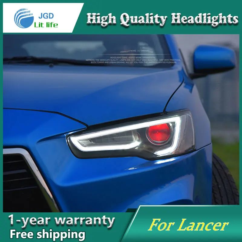 Car Styling Head Lamp Case For Mitsubishi Lancer Headlight 2009 2016 Sentra LED Headlights DRL H7