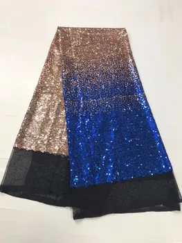 

Royal Blue Nigerian French Net Lace Fabric Embroidered African Lace Fabric High Quality Dubai Guipure Mesh Lace 5 Yards