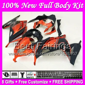 

Fairing+Injection Orange black For KAWASAKI NINJA 300R 300 EX300R B14 ZX300R EX300 Orange blk 13 14 15 2013 2014 2015 +Decal
