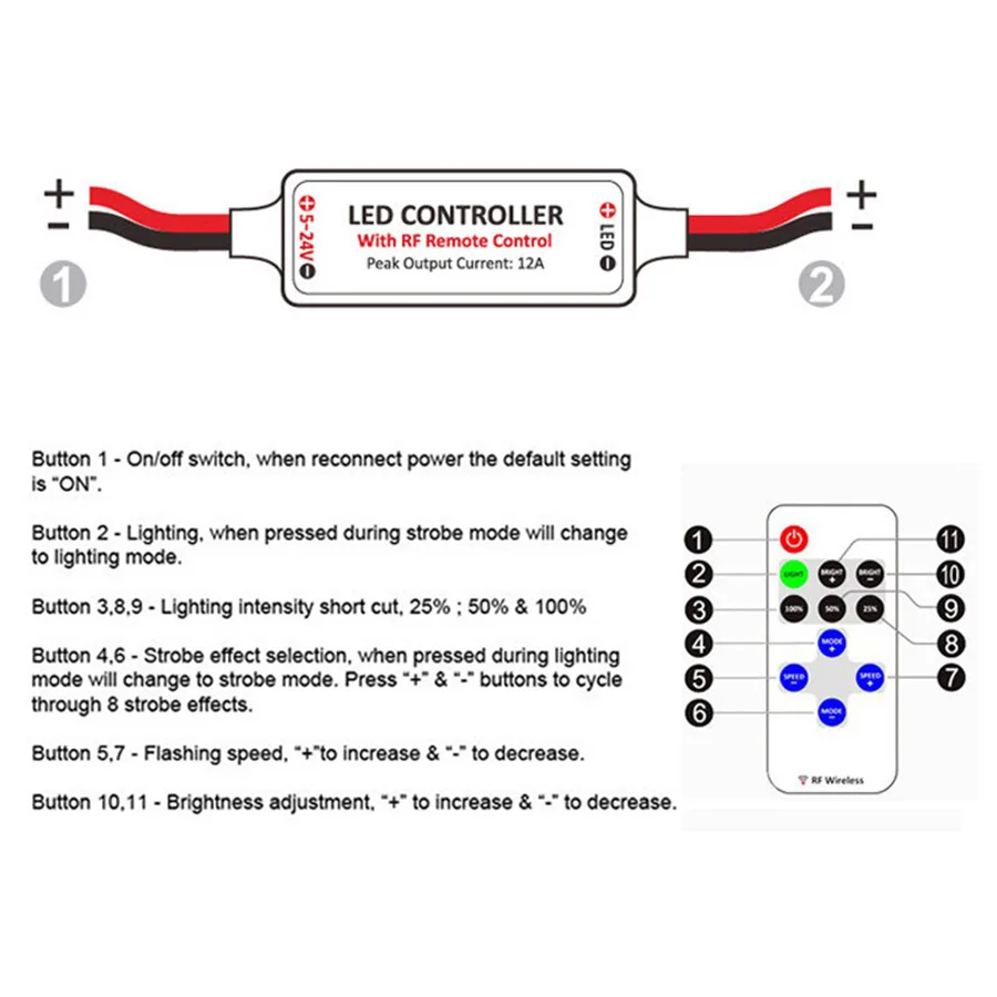 Good-quality-Single-color-DC-dimmer-for-LED-strip-dimmer-RF-Wireless-Remote-Controller-with-DC