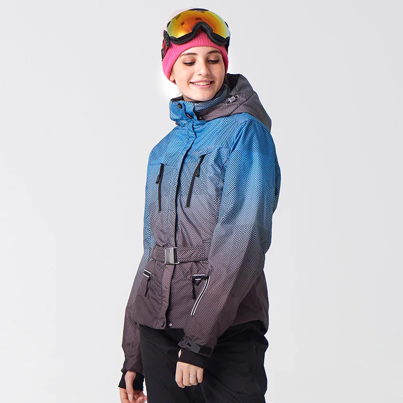 تشغيل نهر ماركة النساء سترة تزلج تزلج Windproof معطف التزلج الدافئة الثلوج سترة للماء عالية الجودة النساء سترات للتزلج # J1130