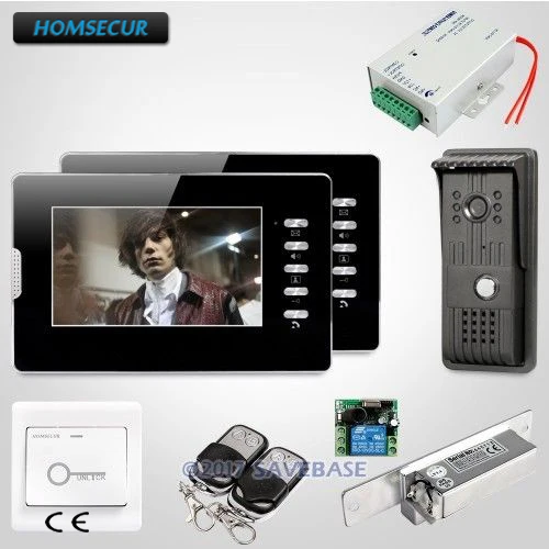 

HOMSECUR 7" Wired Video Door Entry Security Intercom with Mute Mode for Good Night Sleep And Home Security+ Strike Lock