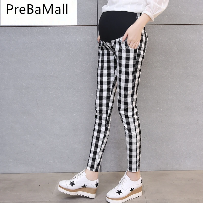 

Fashion Belly Maternity Leggings Belly Care Trousers For Pregnant Women Lattice High Waist Pregnancy Trouses Pants E0089