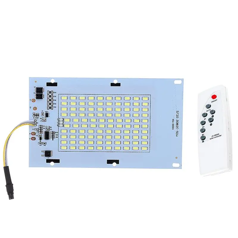 

CLAITE 1pcs 5pcs 10pcs DC3.2V 50W LED Remote Control DIY White Light Source Chip for Light-controlled Solar Street Light