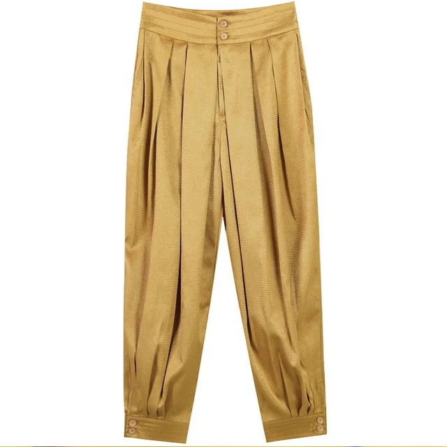 ELF SACK 2019 New Fashion Solid Pants Woman Casual Mid Ladies Harem