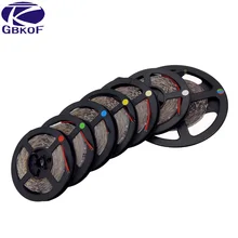 5 м RGB Светодиодная лента светильник белый теплый белый SMD3528 2835 5050 Диодная лента гибкая лента светодиодная синяя Красная Зеленая DC12v полоса водонепроницаемая