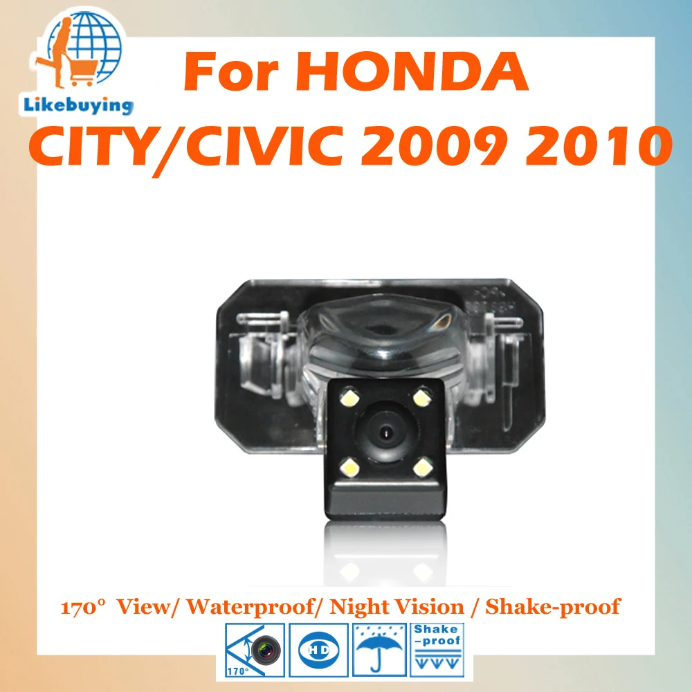 1/4 Цвет CCD HD заднего вида Камера/парковка Камера/Обратный Камера для Honda CITY/CIVIC 2009 2010 ночное видение/Водонепроницаемый