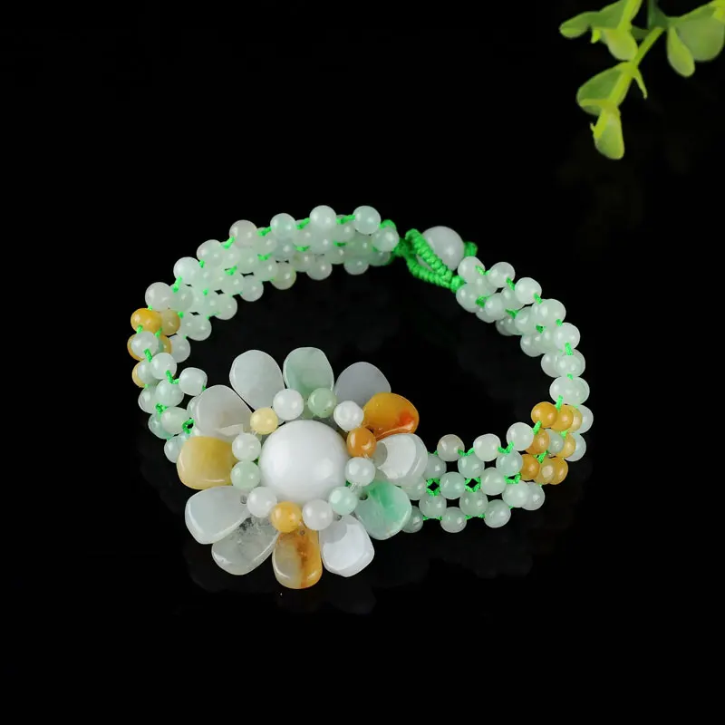 

KYSZDL Fashion stone natural stone bracelet braided Ms. Sunflower Charm Bracelet jewelry accessories