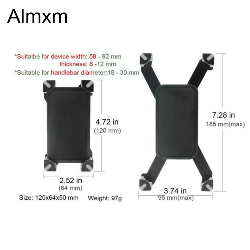 Almxm велосипедное крепление для телефона, Антивибрационная защита от падения, велосипедный руль, держатель для мобильного телефона для смартфонов 3,5-6,5 Дюймов
