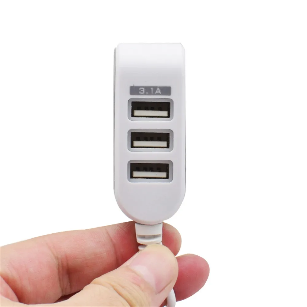 

Battery Charger 3.1A Triple USB Port Wall Home Travel AC Charger Adapter For Samsung US Plug Cargador De Pilas Recargables