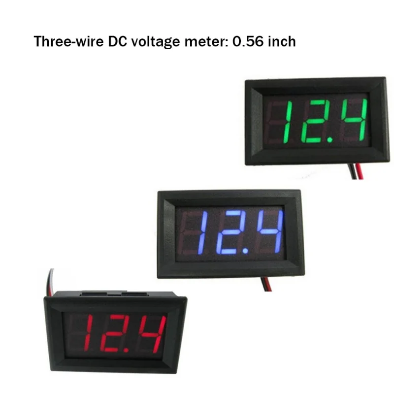 

New Auto Car Test Voltmeter 0-30V DC Tester Voltage Red/Blue/Green Battery Digital New Mini