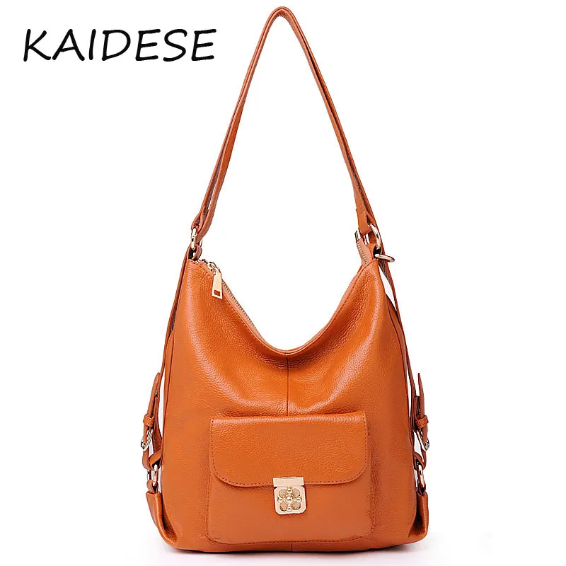

KAIDESE 2017 Fashion Institute wind leather, multi function, large capacity head layer cowhide handbag, casual shoulder bag