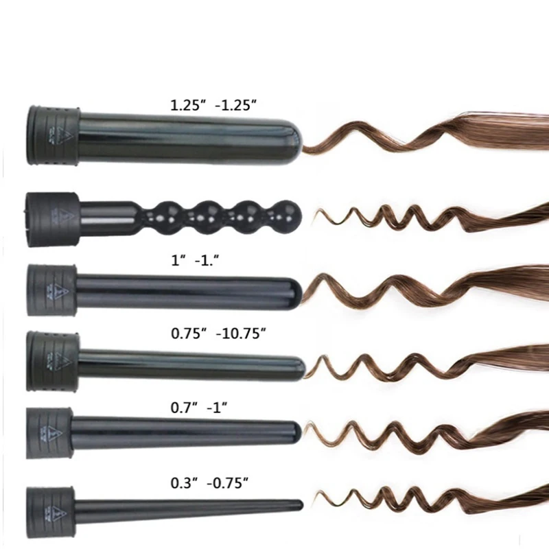 

New 5 In 1 Hair Styling Tool Set Curling Iron Electric Hairs Curler Wand With Heat Protective Glove Temperature Control