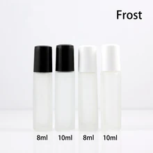 8 мл 10 мл морозный стеклянный бутылка с роликом пустой косметический парфюм упаковка массажное эфирное масло матовый рулон контейнер