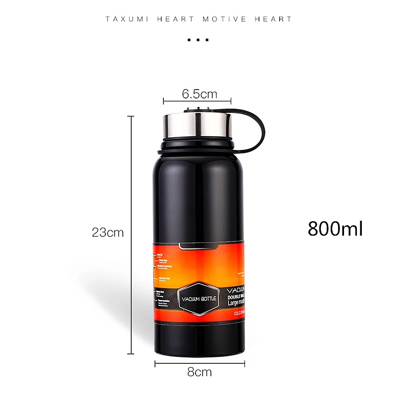 Large Capacity 1200ML 800ML Stainless Steel Space Insulation Sport Water Bottle Vaccum Flasks Thermo Travel Water Bottles