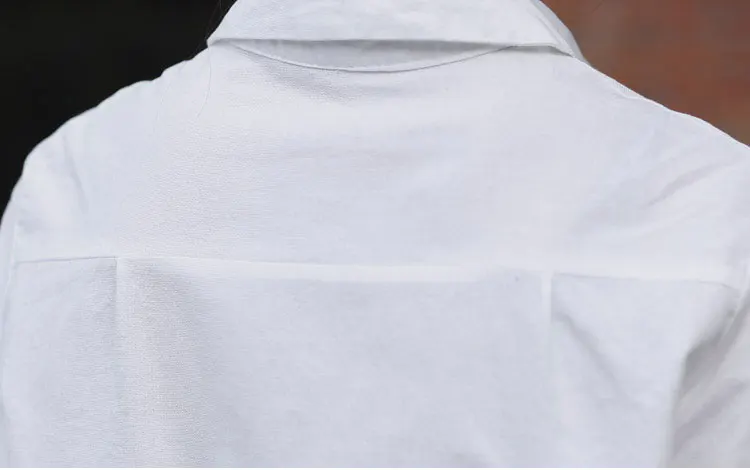  Women White Blouse Female Boyfriend Style Long Sleeve Oversize Shirt Fashion Collar Cotton Tops Cas