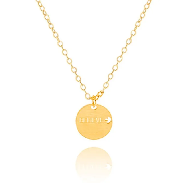 gorgeous tale gold color chain necklace fashion stainless steel