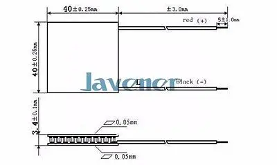 TEC1 12707 радиатор Термоэлектрический охладитель Пельтье охлаждающая пластина 12В 7А
