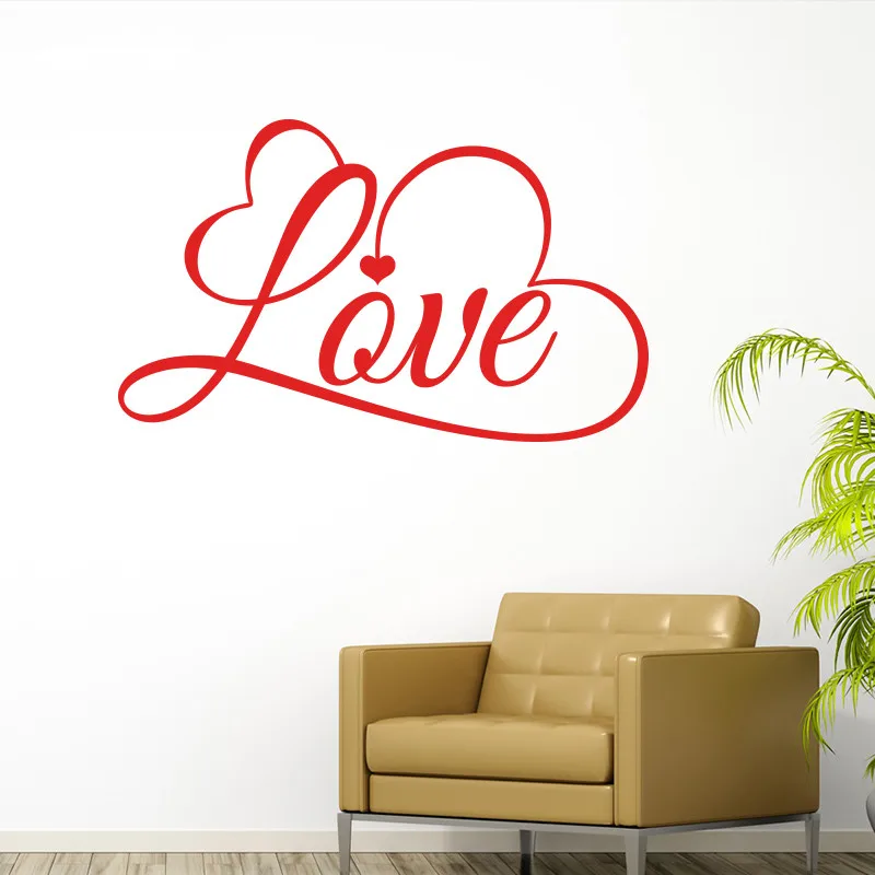 Love Wall Sticker Bedroom Home Decoration Creative Wall Decals Personalized Love Removable