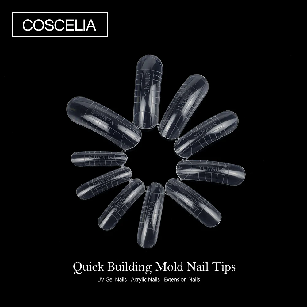 

50pcs False Nail Quick Building Mold Nail Dual Forms Finger Extension Art UV Display Builder Poly Art Gel Tool For Beautity