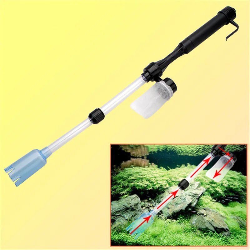 ABS Plastic Aquarium Syphon Fish Tank Vacuum Gravel Water Filter