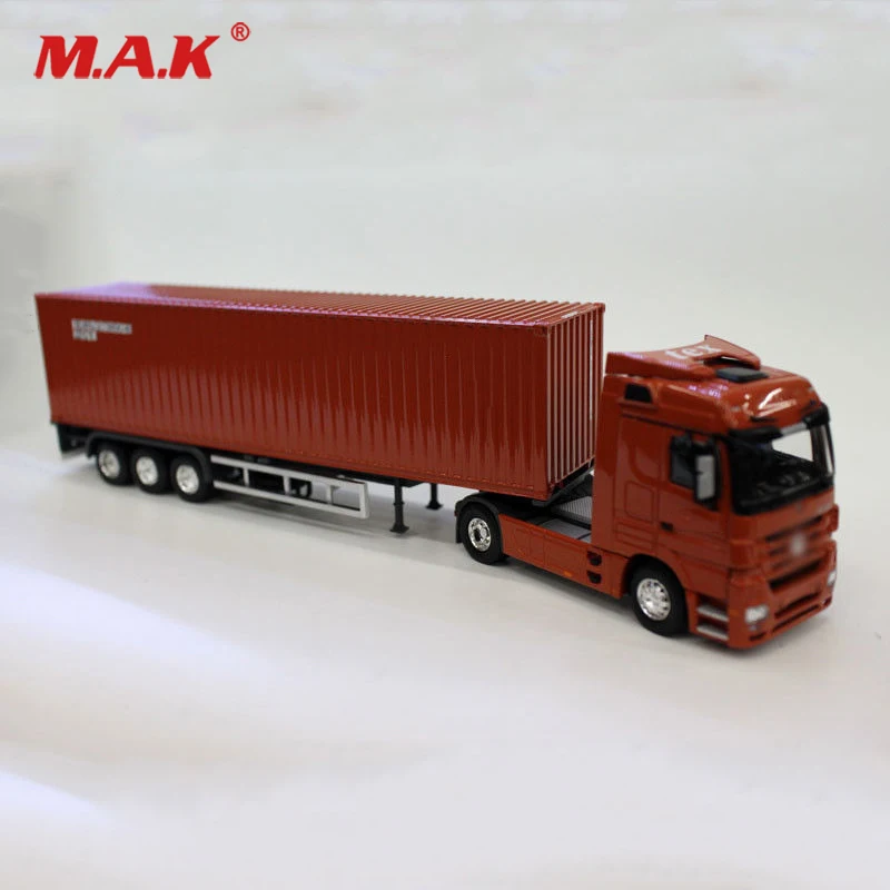 

1:50 Scale Diecast Alloy Metal Red Tex Container Truck Vehicles Model Toys for Children Boys Gift
