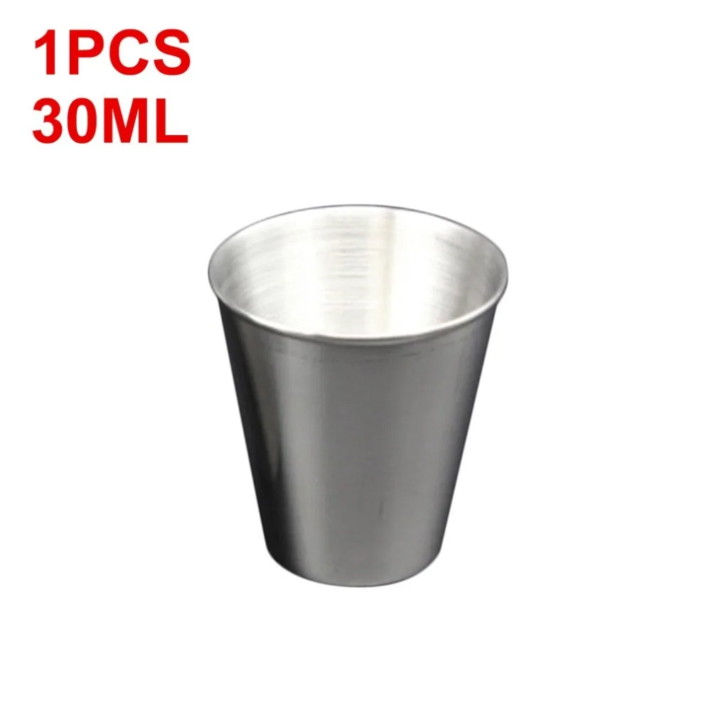 

30ML Stainless Steel Camping tableware Compact Size Cover Mug Camping Cups Drinking Coffee Tea Beer for Outdoor Travel Party