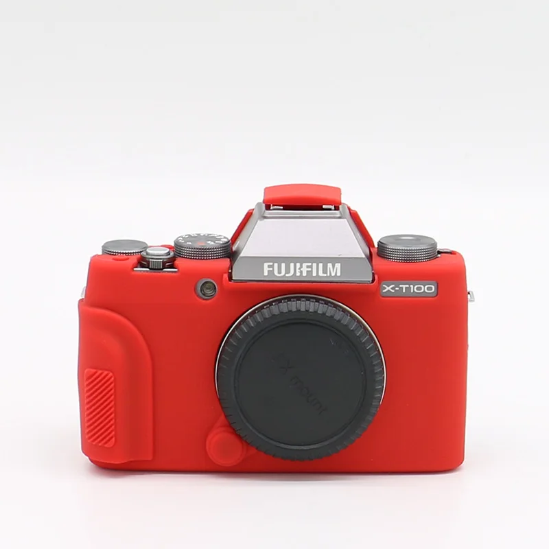 Хороший мягкий силиконовый резиновый беззеркальных системы камера защитный средства ухода за кожей чехол Сумки для Fujifilm XT3 XT-3 XT100 XT10 XT20 XA5 - Цвет: XT100 red