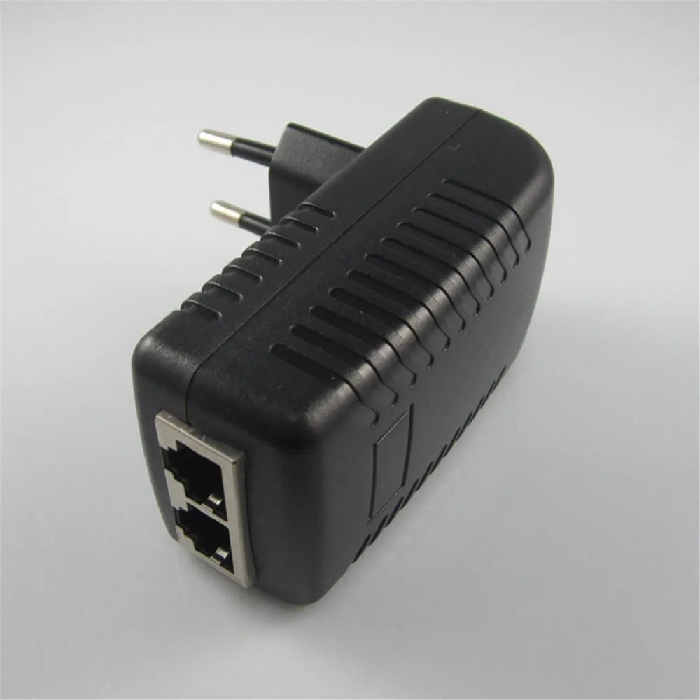 Active DC48V 0.5A 10/100Mbps PoE Injector PoE Power Adapter PSE Compatible IEEE802.3af standard devices 4/5(+),7/8(-)1T