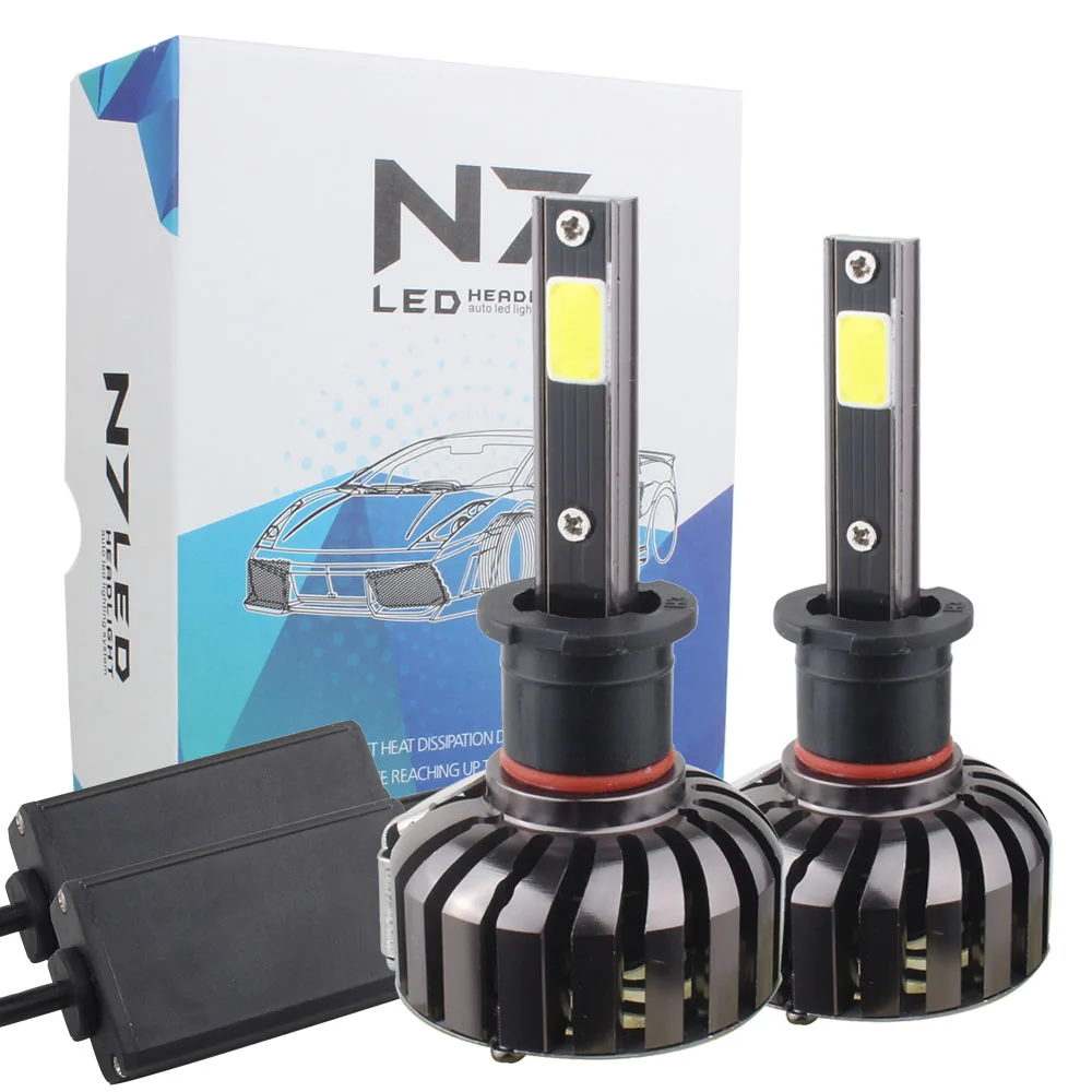 H3 80W COB LED Headlight Fog Light Conversion Bulb Kit 360 Degree DRL