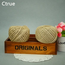 

Ctrue 2mm,3mm Natural Jute Twine Rope String Cord Rustic Tags Wrap Wedding Decoration DIY Handmade crafting Gift Packaging