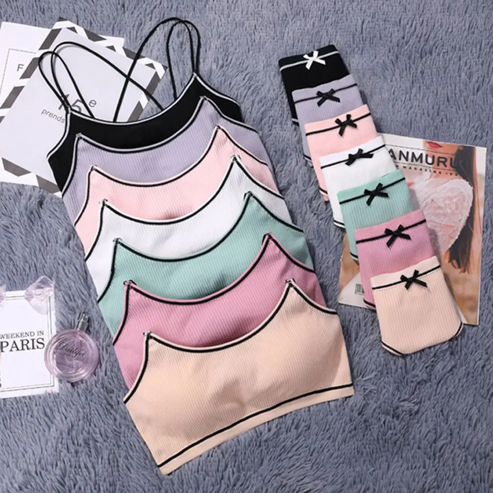 

Hot Sale Japanese Lingerie Set Cotton Thin Screw Thread Push Up Bra Set Beauty Back Women Bra Panties Set Comfort SportUnderwear