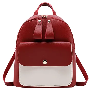 

Tassel Women Small Backpack PU Leather Women's Backpack Fashion Shoulder Bag Female Backpack Cute School Bags for Girls 2019