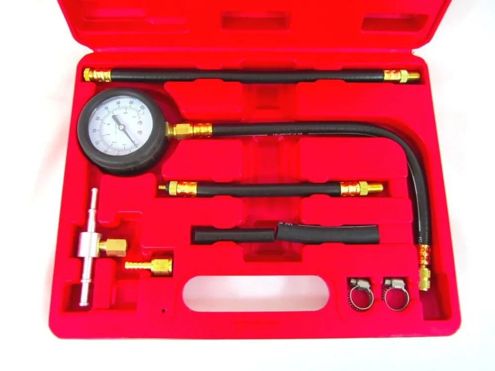 

New Fuel Injection Pump Injector Tester Test Pressure Gauge Gasoline Cars Trucks
