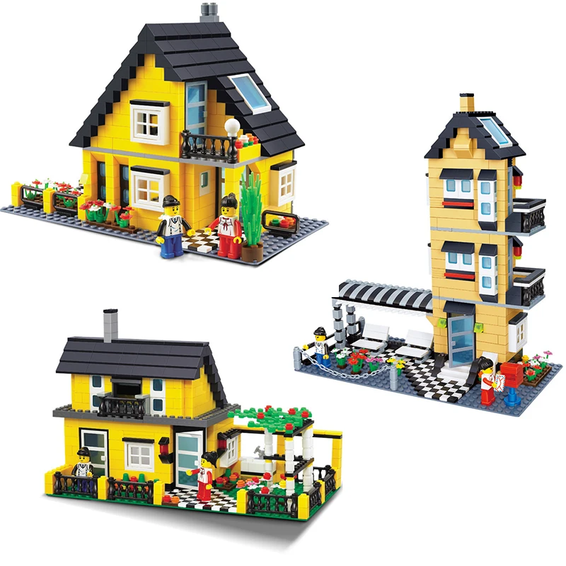 

Street Creation Architecture City Inn Village House Famity Home Figures Car Building Blocks Brick compatible with legoingly