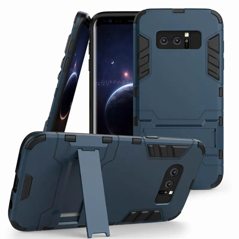 Koop Voor Samsung Galaxy Note8 Note5 TPU PC 2in1 Armor Rugged Militaire Grade Kickstand Telefoon Case Cover Voor Samsung S6 s7 Rand S8 Plus