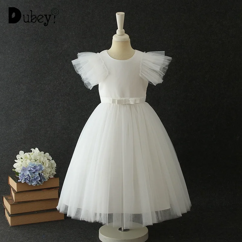 

Shawl Detachable Solid Princess Dress Elegant Kids Frocks Clothes for 5 To 10 Years Old Girls Party Dress for Evening Prom