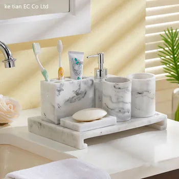 

Simple creative bathroom 5 piece set bathroom supplies kit bathroom wash cup wedding gift wash set