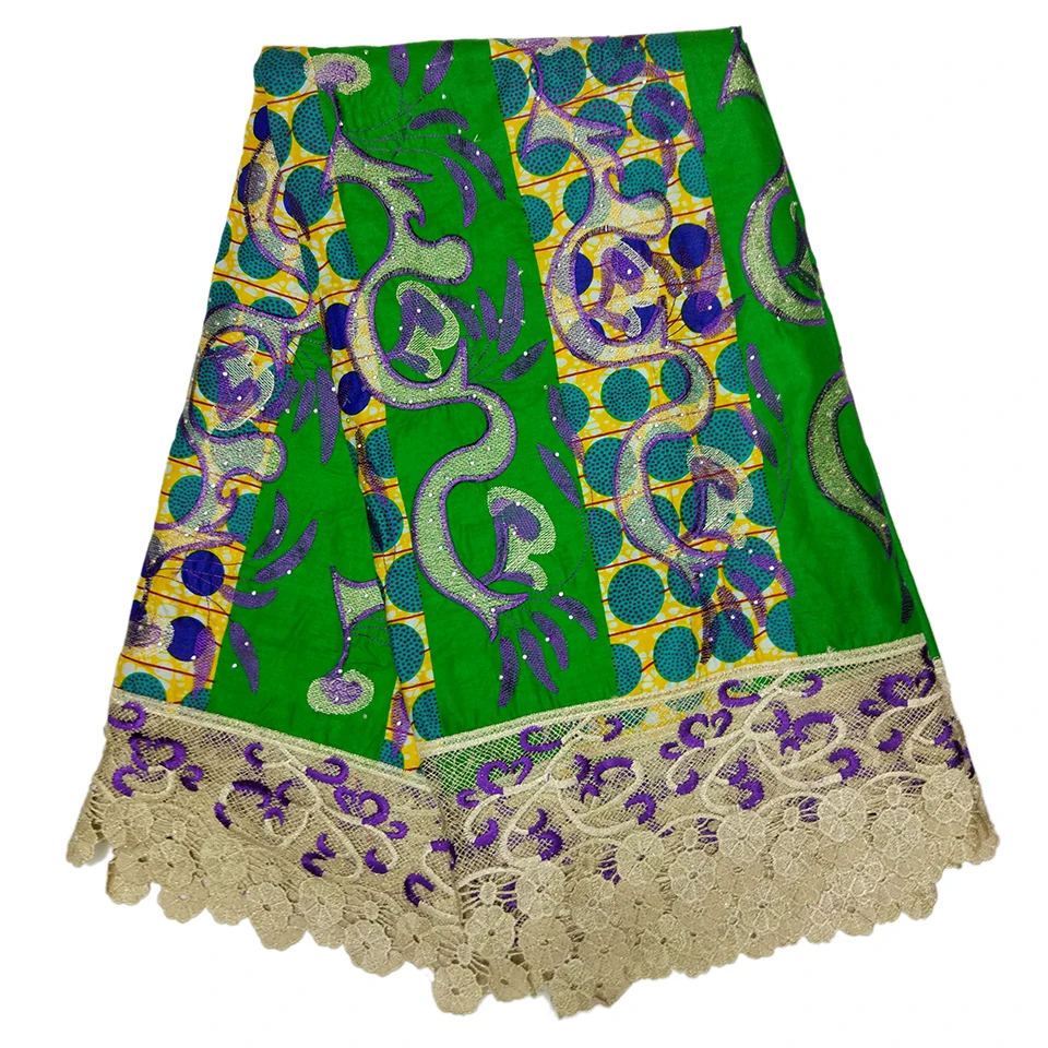 

LBLLW-12 New arrive !High quality African wax lace fabric for dress making 6 yards