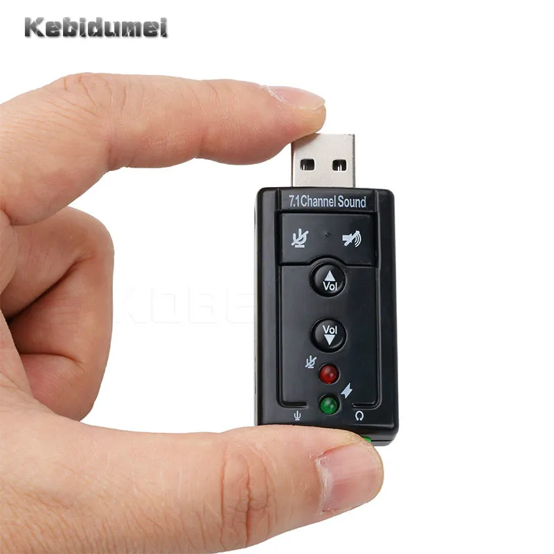 Kebidumei 3 шт. звуковая карта Usb 5 1 канал 3D аудио адаптер с мм гарнитура микрофон для ПК
