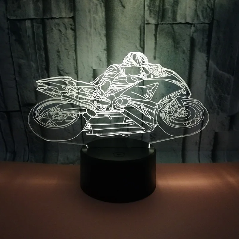 Tool Creative USB LED 3D Lamp LED Motorcycle Model 3D Sensor Night Light Atmosphere Lamp For kid Bedroom Lights Holiday Tool Creative USB LED 3D Lamp LED Motorcycle Model 3D Sensor Night Light Atmosphere Lamp For kid Bedroom Lights Holiday