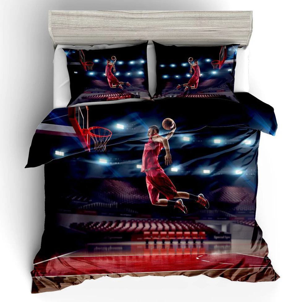 Северная Америка 3D Dream Dunk баскетбольный Комплект постельного белья королевского