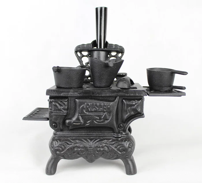 Chimenea de hierro fundido modelo antigua pesada antiguo réplica