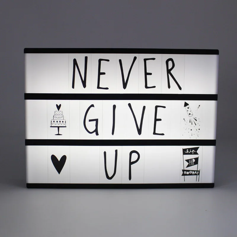 

116 Letter Card DIY LED Light Box Night Light DIY Handwriting Light Box Repeat Use Advertising Lamp Holiday Gift