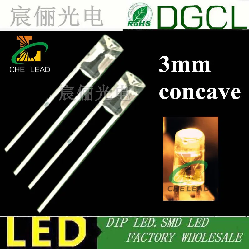 Вогнутая Светодиодная лампа 3 мм|light ge|diode lightlight cold |