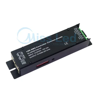 

3CH dmx512 Controller,3CH RGB DMX512 decoder,each channel Max 5A, have RJ45 For LED strip light RGB module