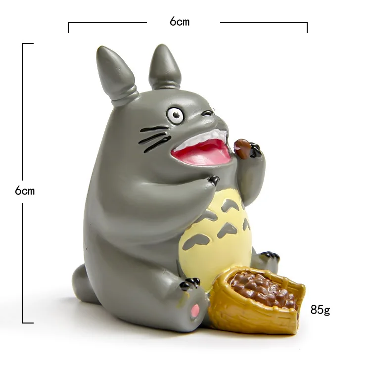 Япония стиль смолы Хаяо Миядзаки синяя фигурка totoro маленькие украшения Настольные горшечные украшения сада ремесла миниатюры подарки - Цвет: E